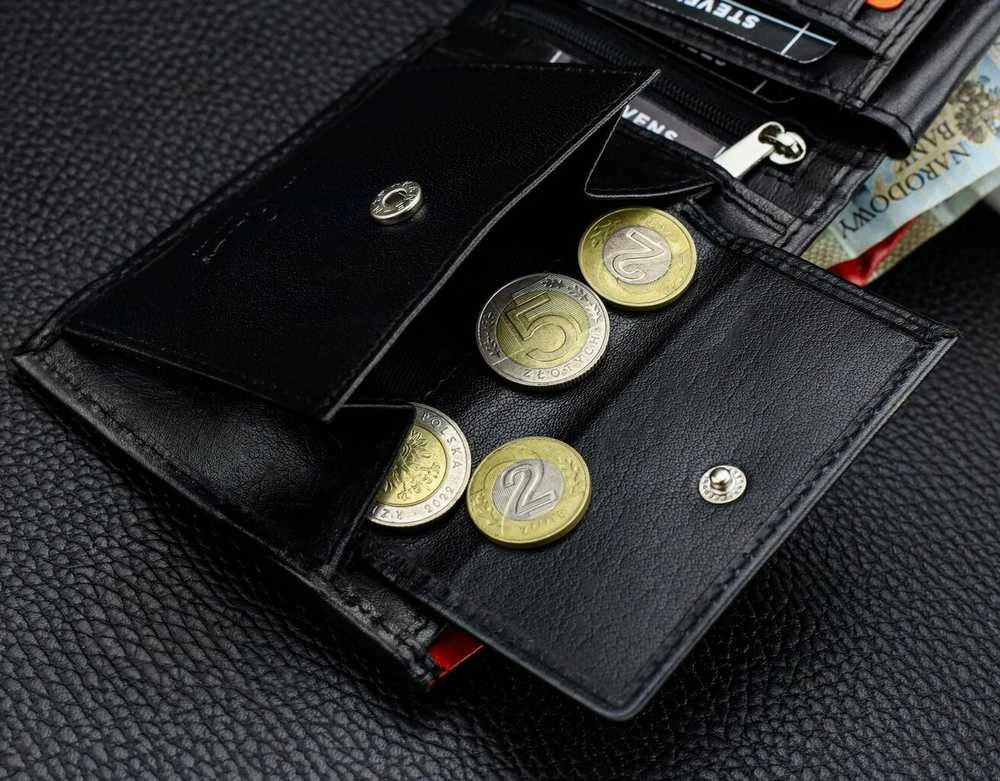 Vyriška natūralios odos piniginė Stevens Z06-8888-R, RFID apsauga