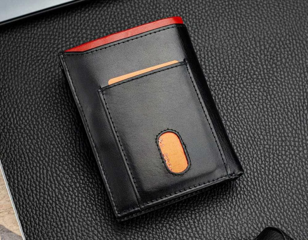 Vyriška natūralios odos piniginė Stevens Z06-326-R, RFID apsauga