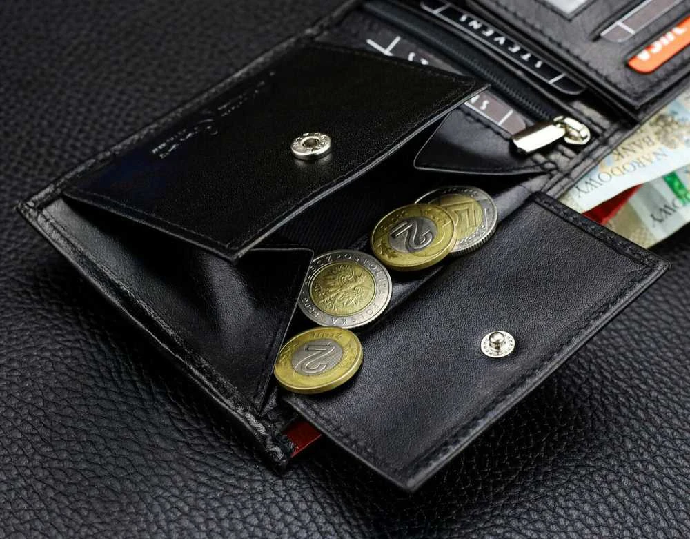 Vyriška natūralios odos piniginė Stevens Z06-325-R, RFID apsauga