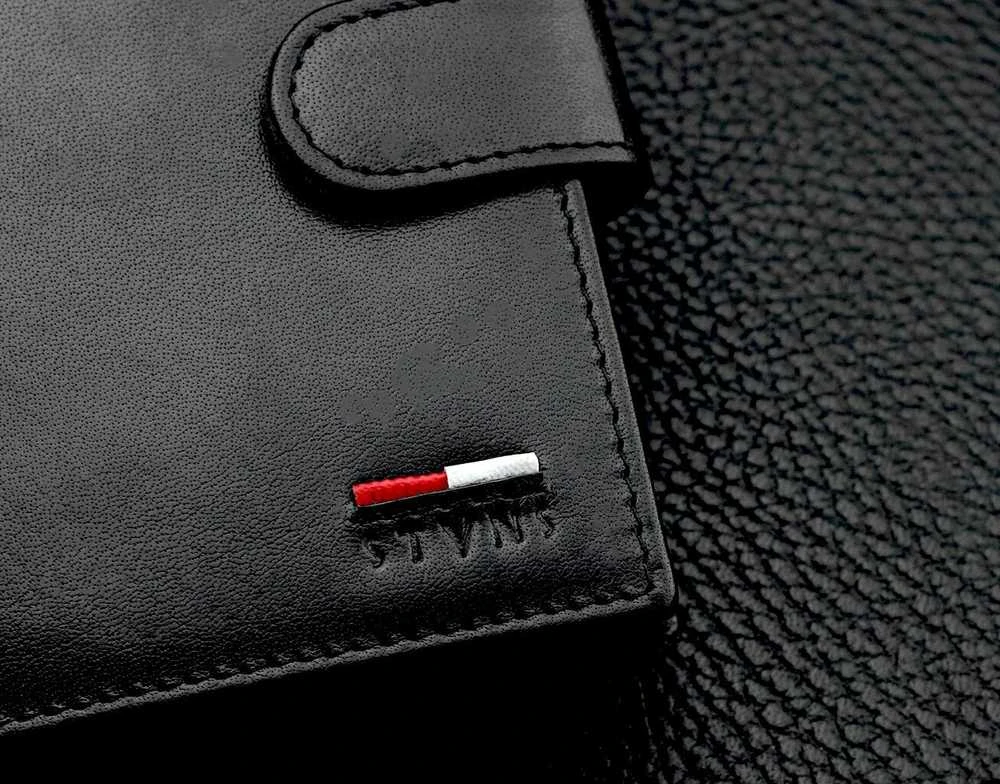 Vyriška natūralios odos piniginė Stevens Z07-326A-R, RFID apsauga