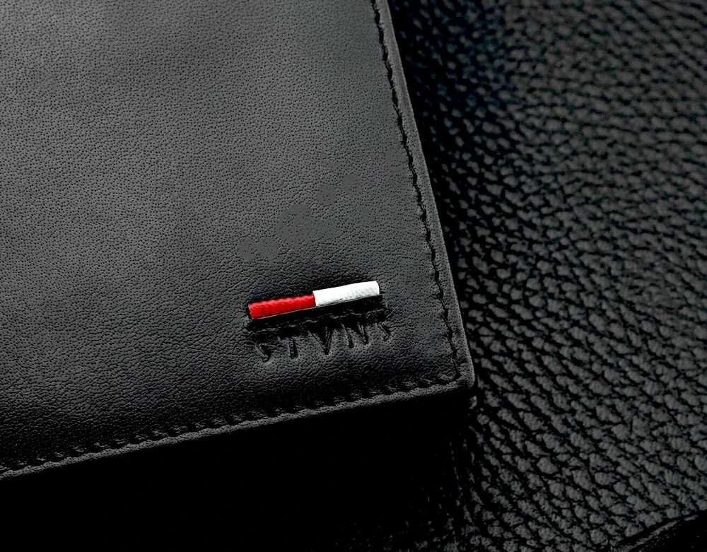 Vyriška natūralios odos piniginė Stevens Z07-326-R, RFID apsauga