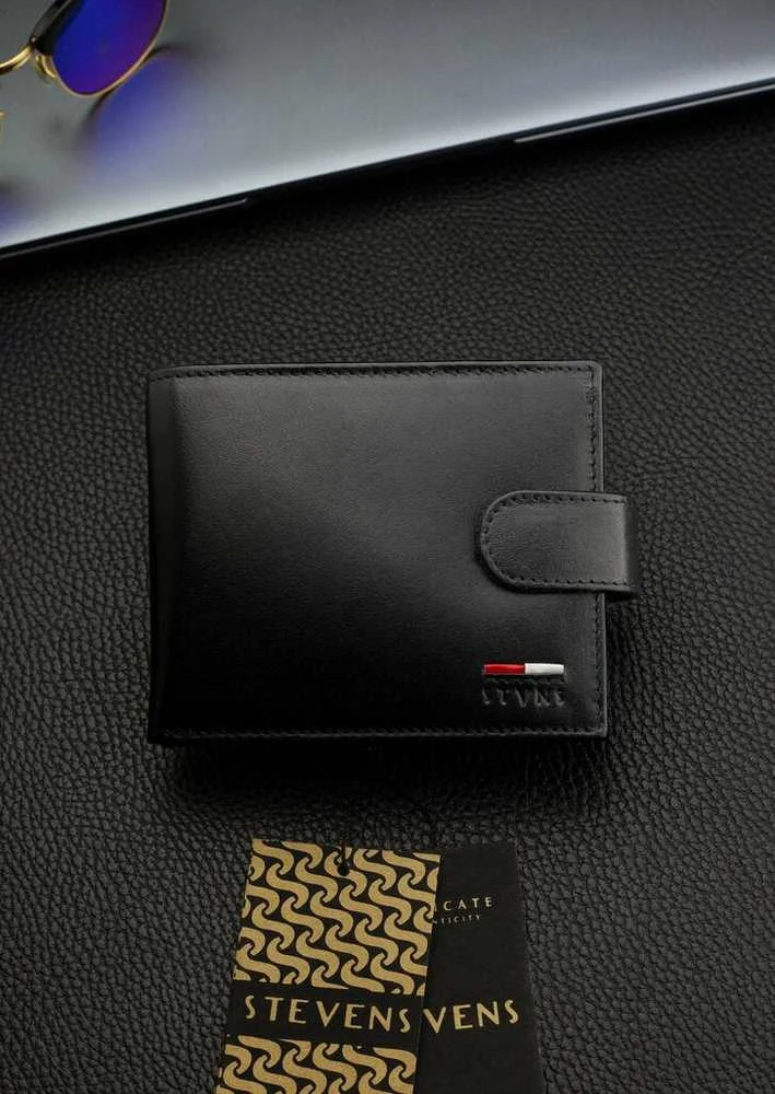 Vyriška natūralios odos piniginė Stevens Z07-8888A-R, RFID apsauga