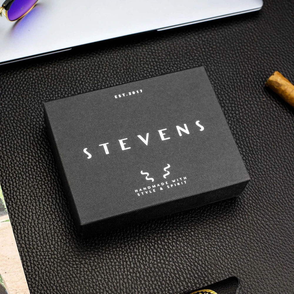 Vyriška natūralios odos piniginė Stevens Z06-325A, juoda