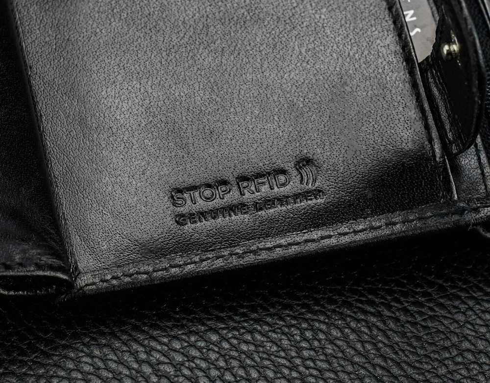 Vyriška natūralios odos piniginė Stevens Z05-326-R, RFID apsauga