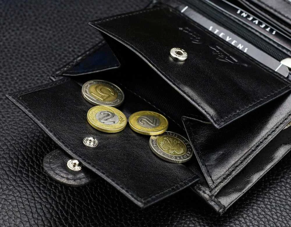 Vyriška natūralios odos piniginė Stevens Z07-326A-R, RFID apsauga