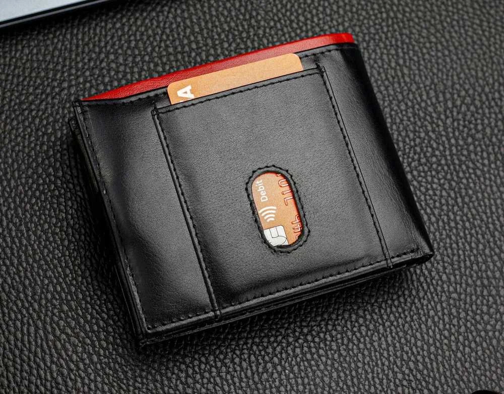 Vyriška natūralios odos piniginė Stevens Z06-8888-R, RFID apsauga