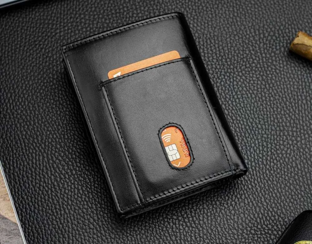 Vyriška natūralios odos piniginė Stevens Z07-326-R, RFID apsauga