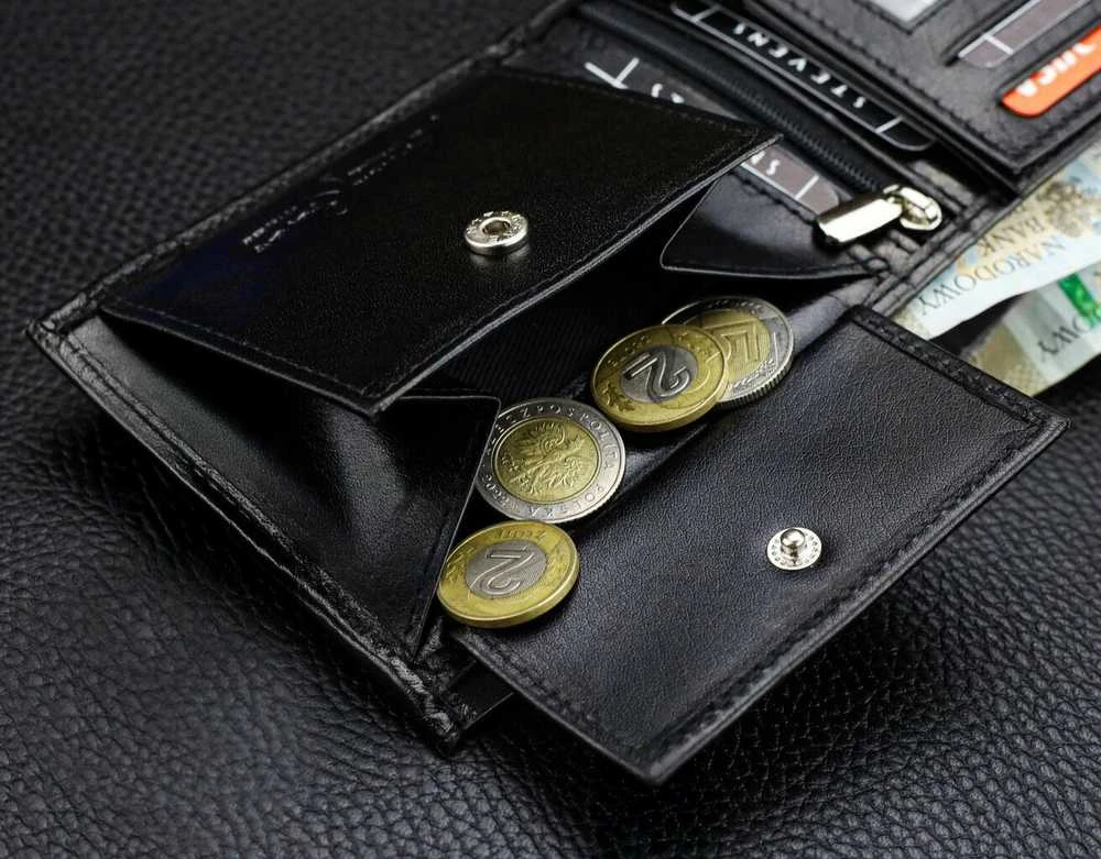 Vyriška natūralios odos piniginė Stevens Z08-325-R, RFID apsauga