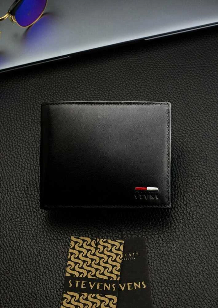 Vyriška natūralios odos piniginė Stevens Z07-8888-R, RFID apsauga