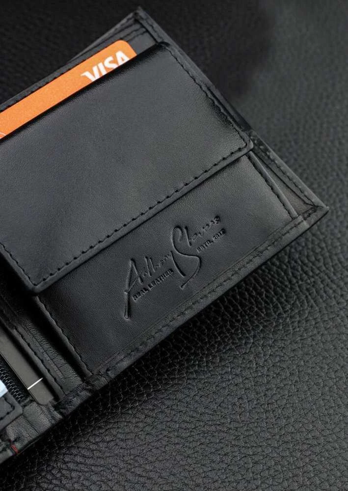 Vyriška natūralios odos piniginė Stevens Z08-8888-R, RFID apsauga
