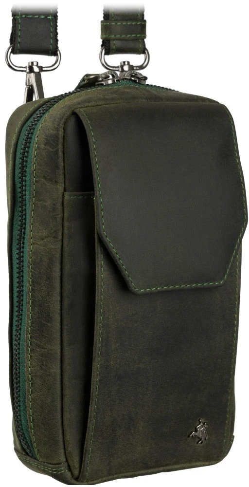 Vyriška odinė kelioninė rankinė, Visconti S-45, žalia