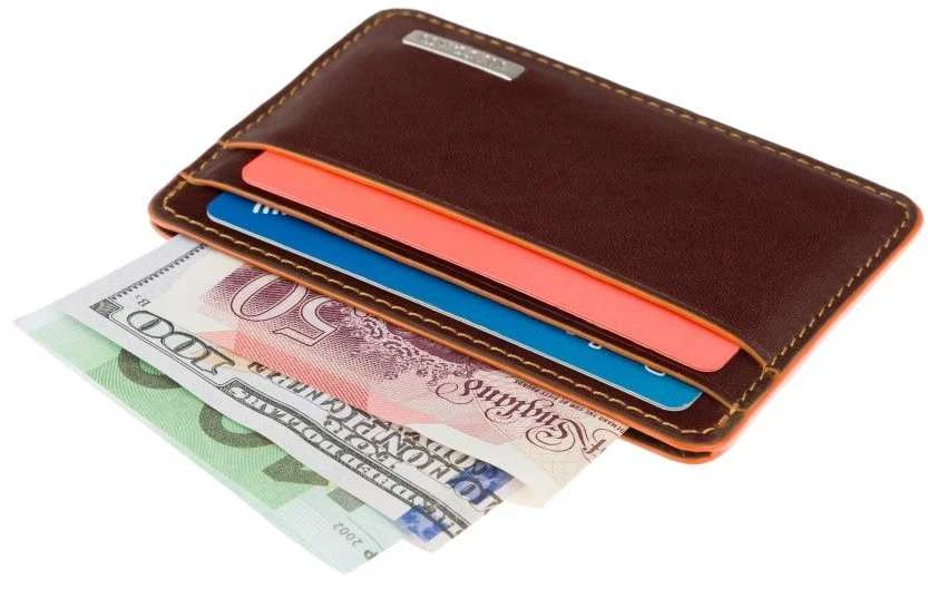 Vyriška odinė kortelių piniginė, Visconti Trento ALP90, ruda, su RFID apsauga