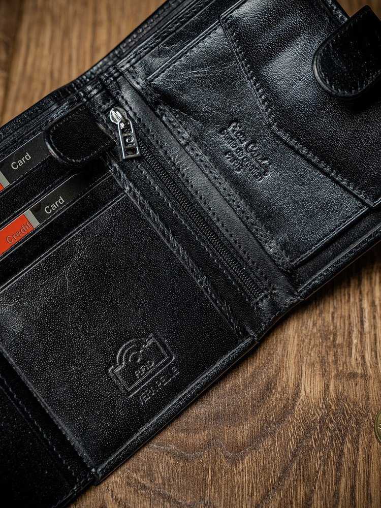 Vyriška odinė piniginė Pierre Cardin 326A, juoda