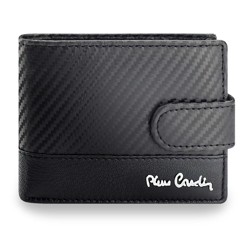 Vyriška odinė piniginė Pierre Cardin, juoda, RFID apsauga A323706