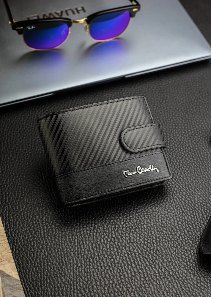 Vyriška odinė piniginė Pierre Cardin, juoda, RFID apsauga A423706