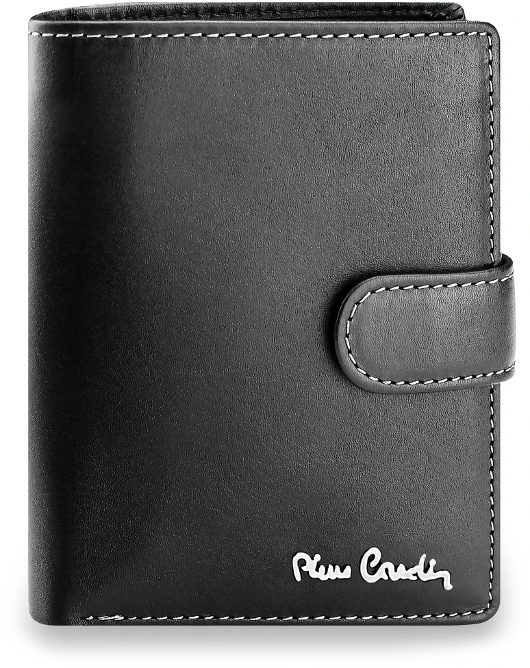 Vyriška odinė piniginė Pierre Cardin, juoda, RFID apsauga A623406