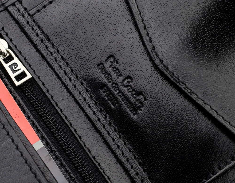 Vyriška odinė piniginė Pierre Cardin, juoda, RFID apsauga A623706