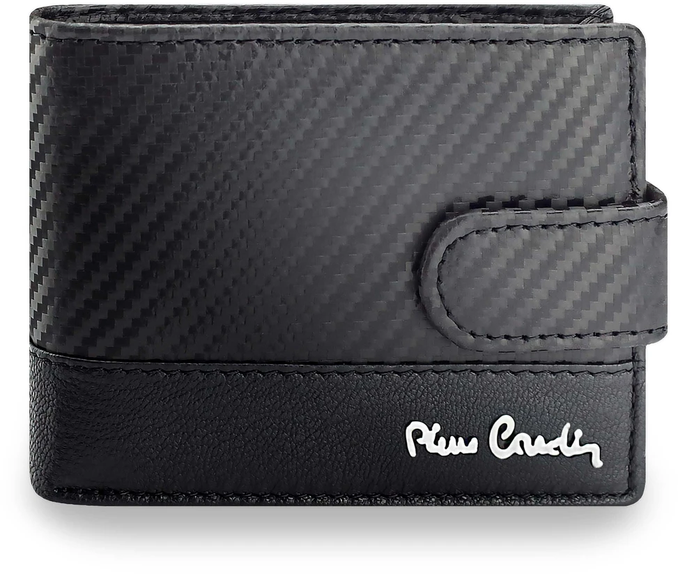 Vyriška odinė piniginė Pierre Cardin, juoda, RFID apsauga A423706