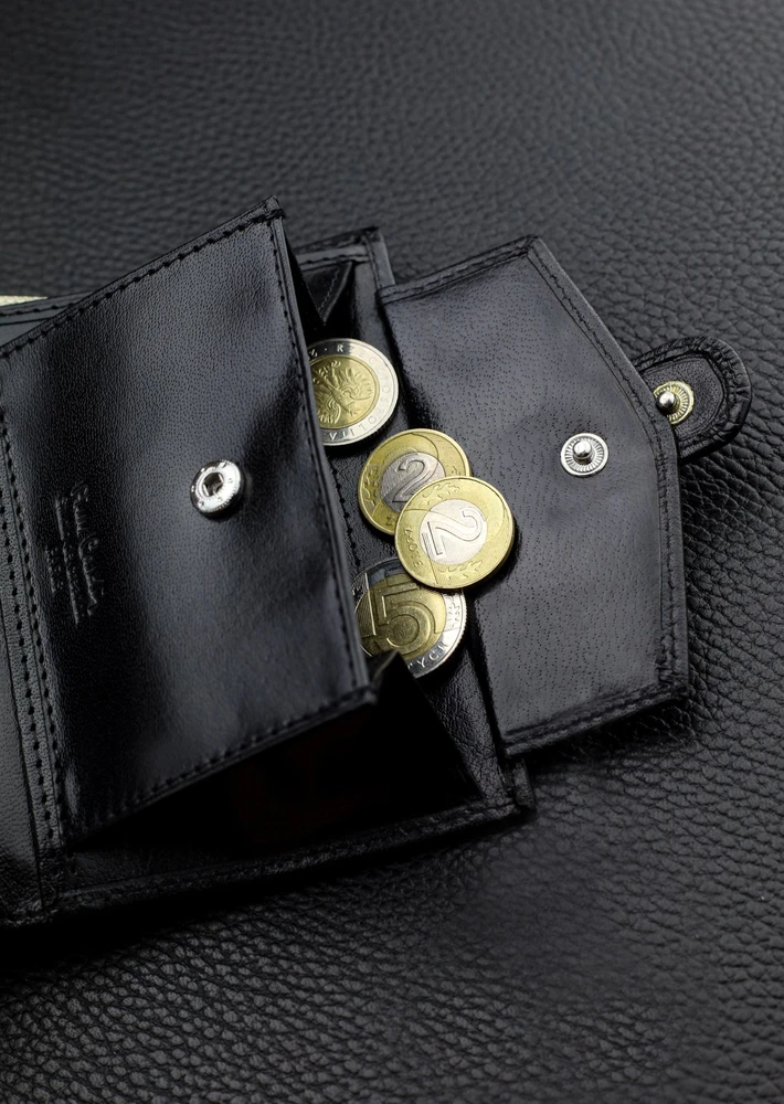 Vyriška odinė piniginė Pierre Cardin, juoda, RFID apsauga A623406