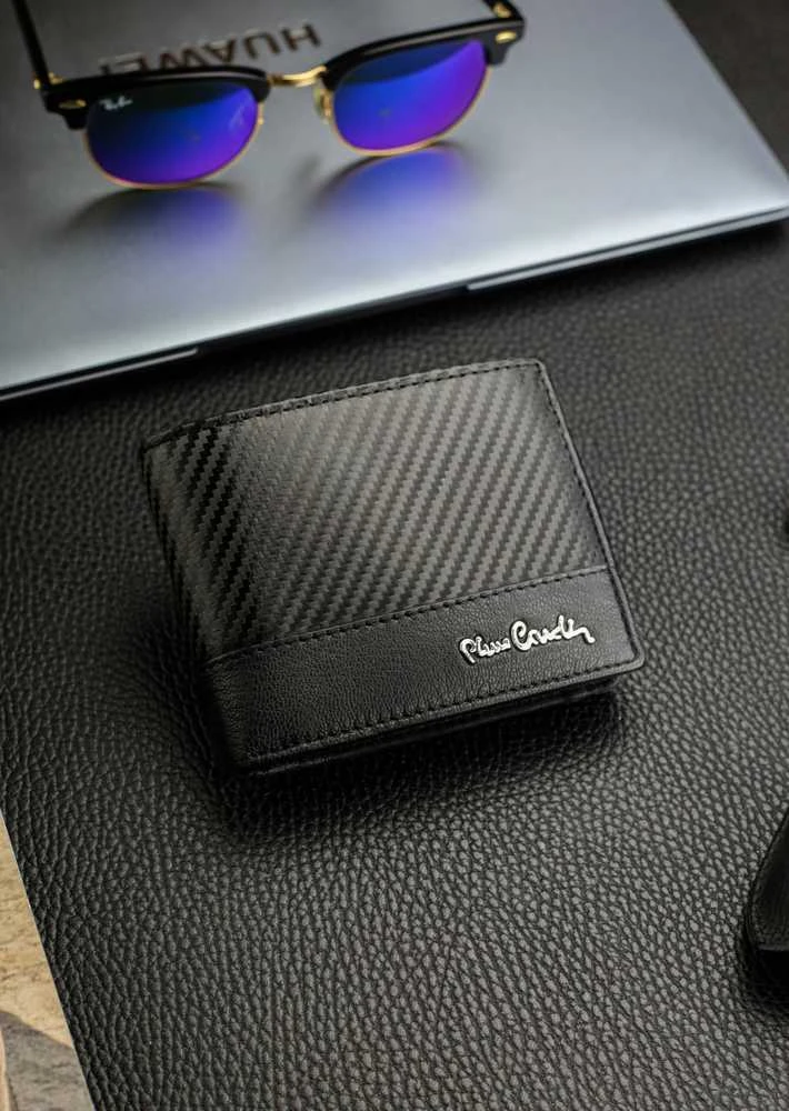 Vyriška odinė piniginė Pierre Cardin, juoda, RFID apsauga 323706