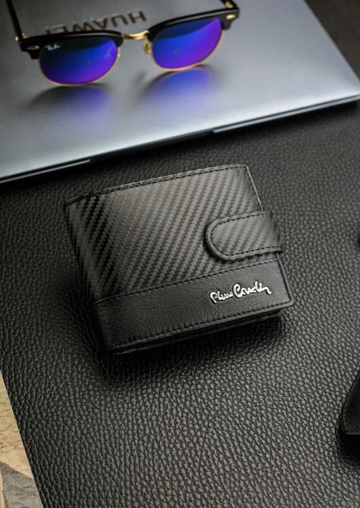 Vyriška odinė piniginė Pierre Cardin, juoda, RFID apsauga A6088706