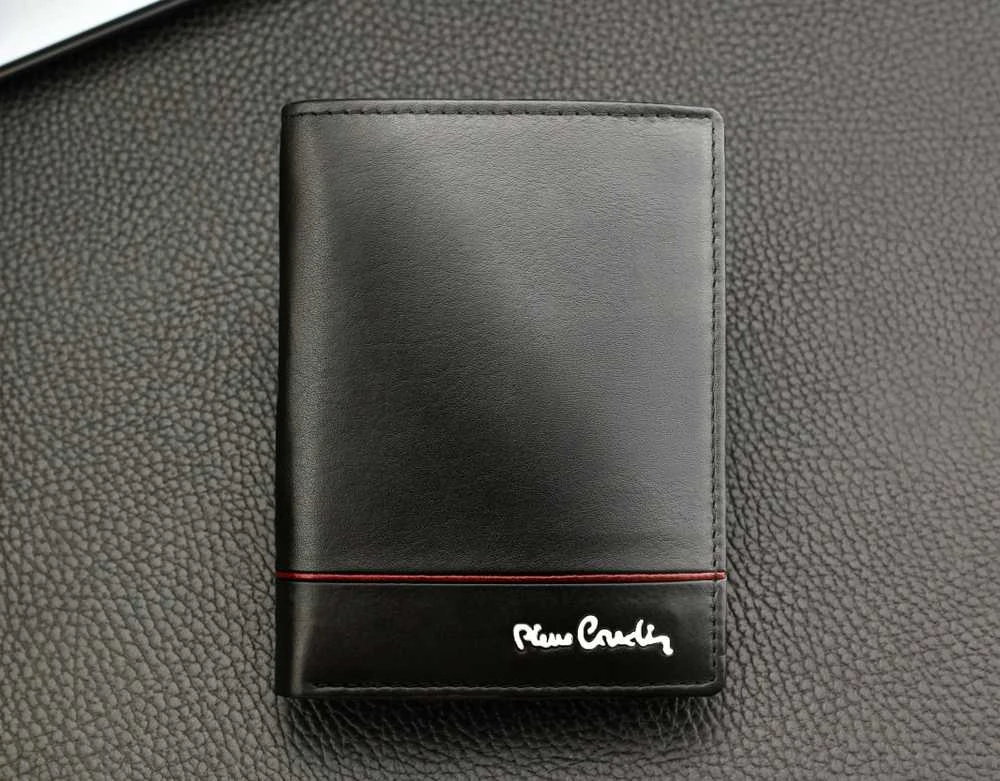 Vyriška odinė piniginė Pierre Cardin, juoda 623506