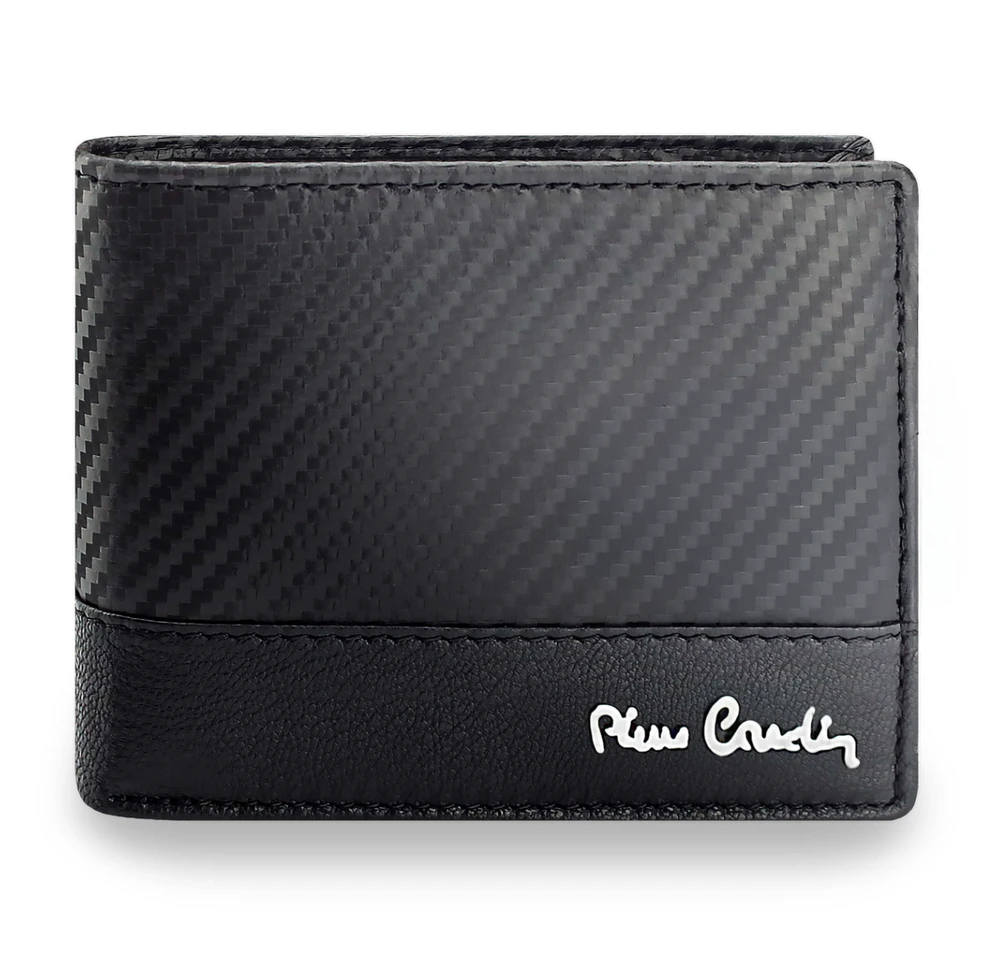 Vyriška odinė piniginė Pierre Cardin, juoda, RFID apsauga 423706