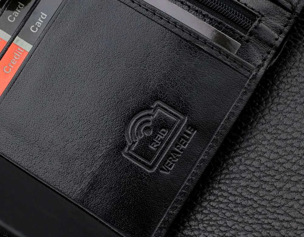 Vyriška odinė piniginė Pierre Cardin, RFID, juoda 623206