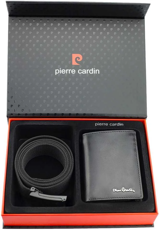 Vyriška odinė piniginė Pierre Cardin, RFID, juoda 623206
