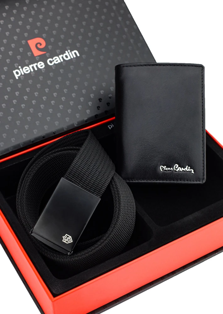 Vyriška odinė piniginė Pierre Cardin, RFID, juoda 623206