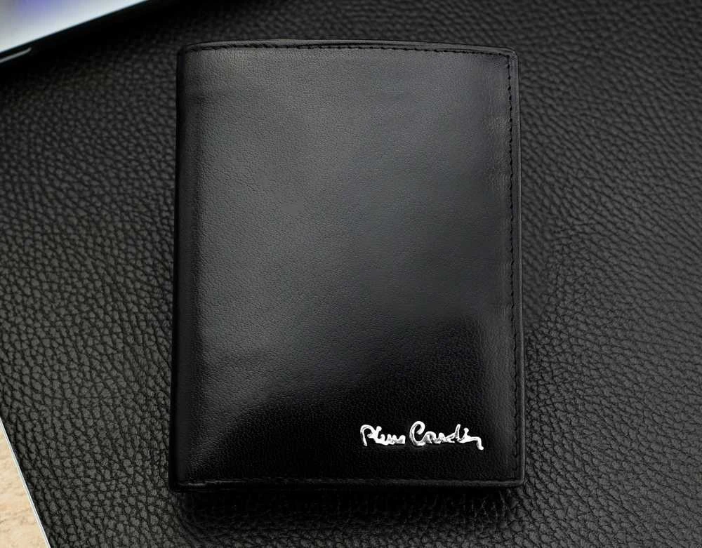 Vyriška odinė piniginė Pierre Cardin, RFID, juoda 623206