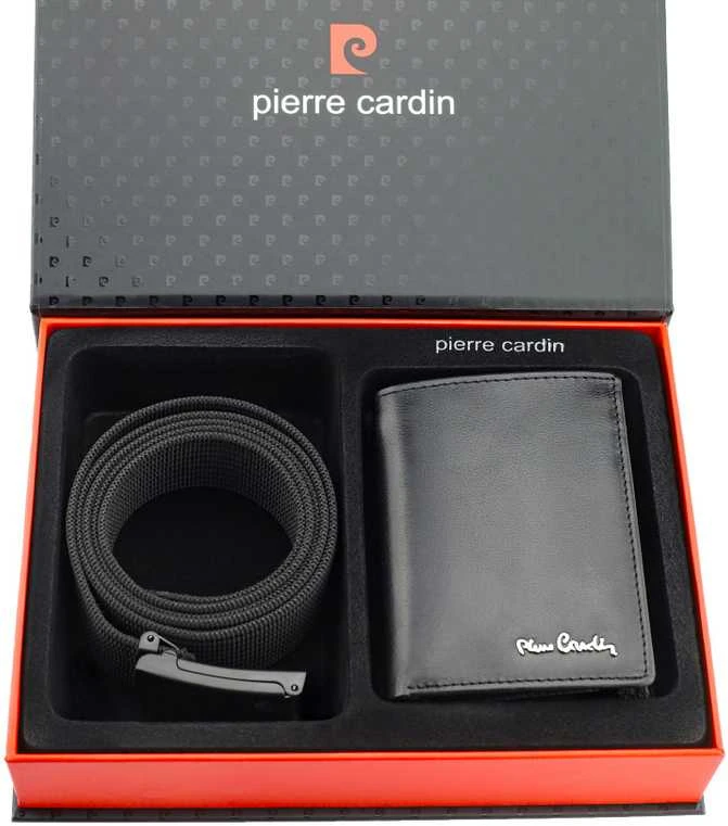 Vyriška odinė piniginė Pierre Cardin, RFID, juoda 623206