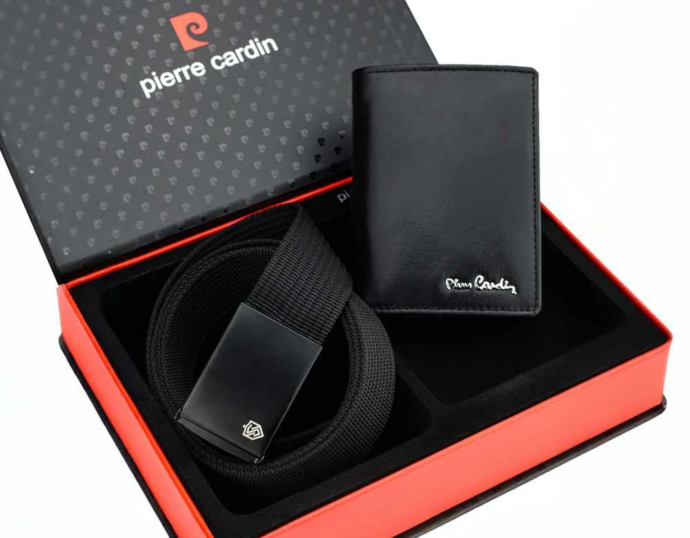 Vyriška odinė piniginė Pierre Cardin, RFID, juoda 623206