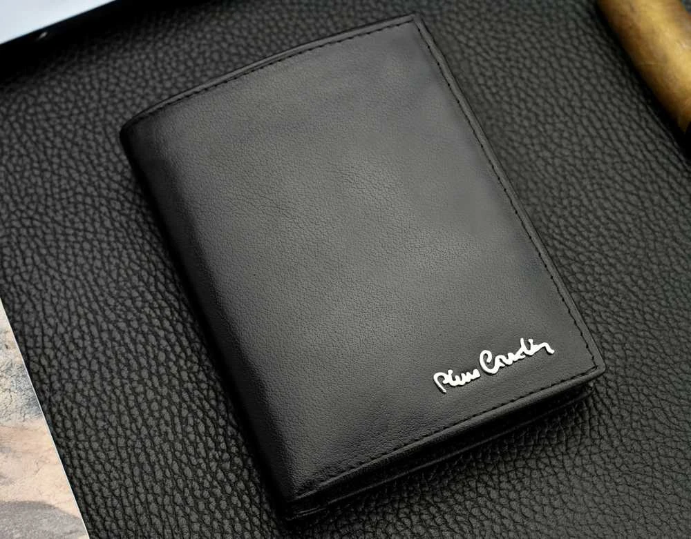 Vyriška odinė piniginė Pierre Cardin, RFID, juoda 623206