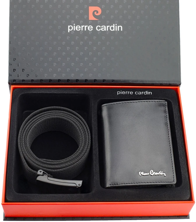 Vyriška odinė piniginė Pierre Cardin, RFID, juoda 623206