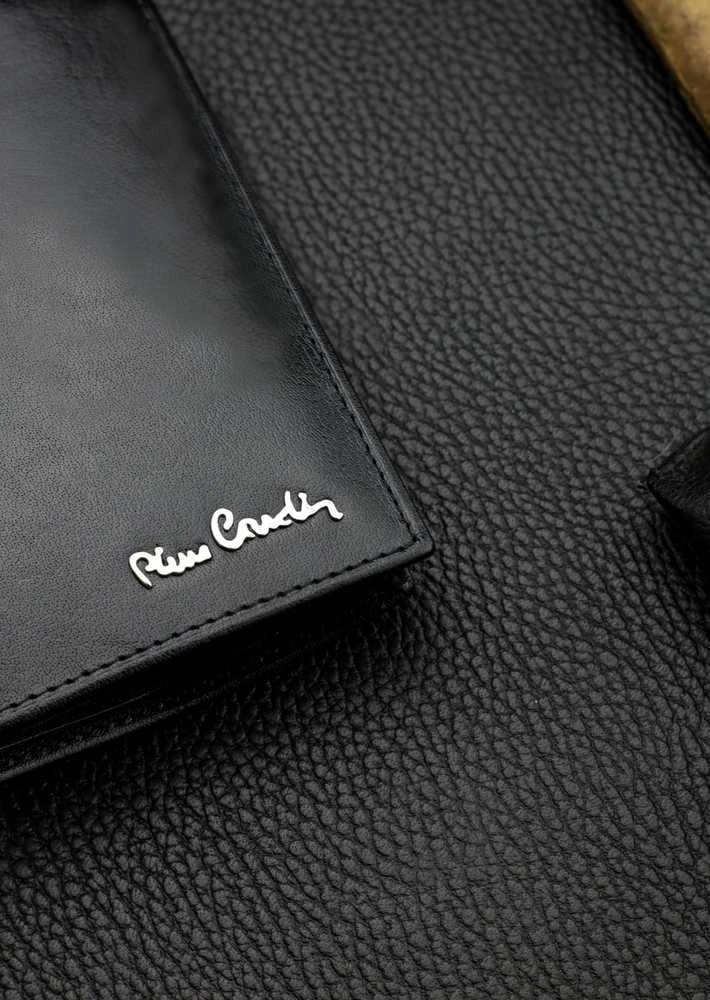 Vyriška odinė piniginė Pierre Cardin, RFID, juoda 623206