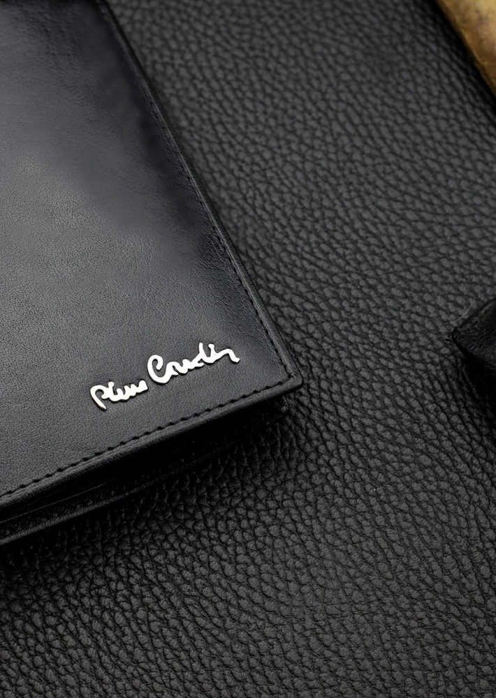 Vyriška odinė piniginė Pierre Cardin, RFID, juoda 623206
