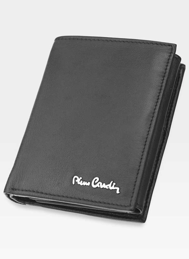 Vyriška odinė piniginė Pierre Cardin Tilak58 326 su RFID apsauga, juodos spalvos