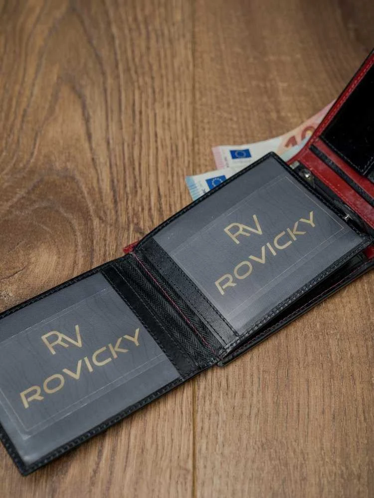 Vyriška odinė piniginė Rovicky RV4