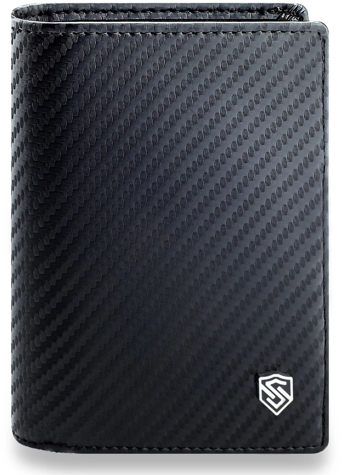 Vyriška odinė piniginė Stevens 326 Carbon, juoda