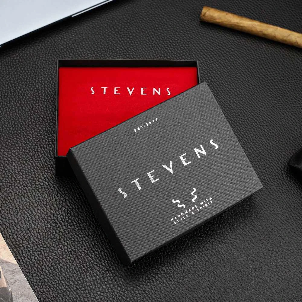 Vyriška odinė piniginė Stevens Carbon, juoda, su RFID apsauga 02-326A-R