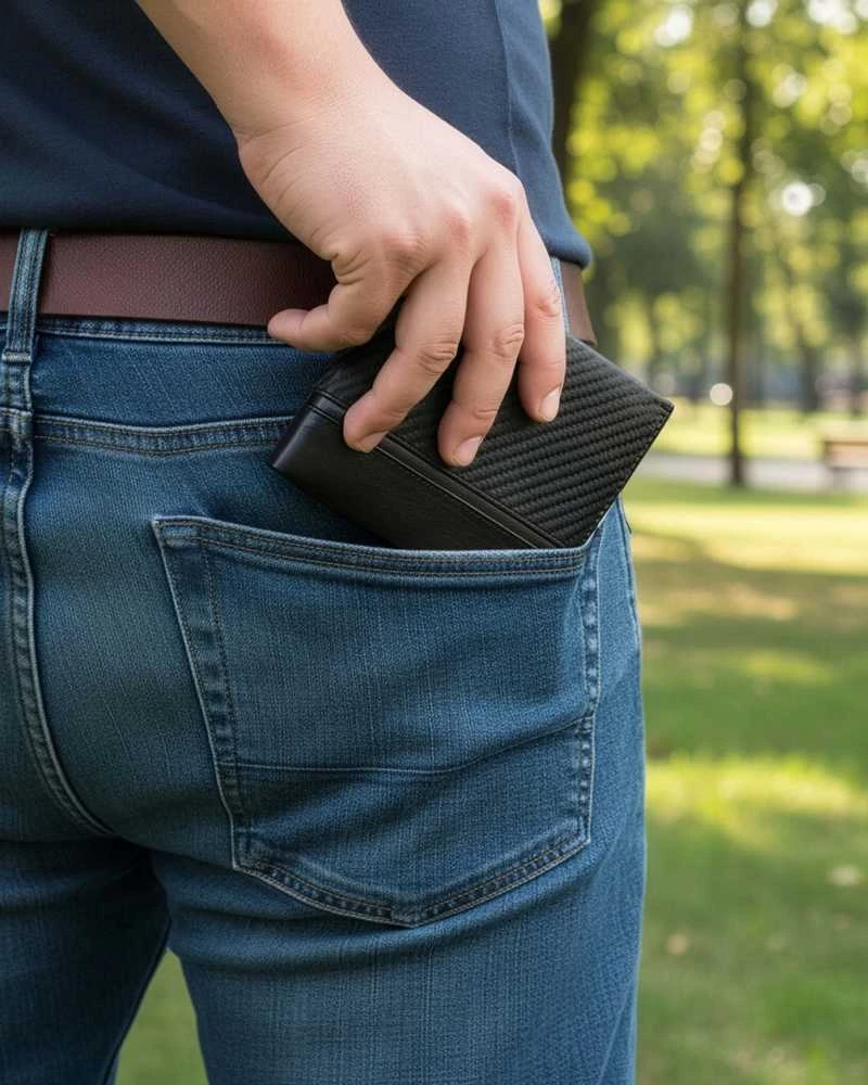 Vyriška odinė piniginė Stevens, juoda, su RFID apsauga 02-325-R
