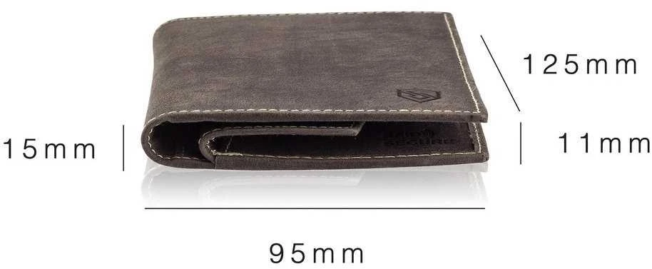Vyriška odinė piniginė Stevens RFID su apsauga Plona SLIM