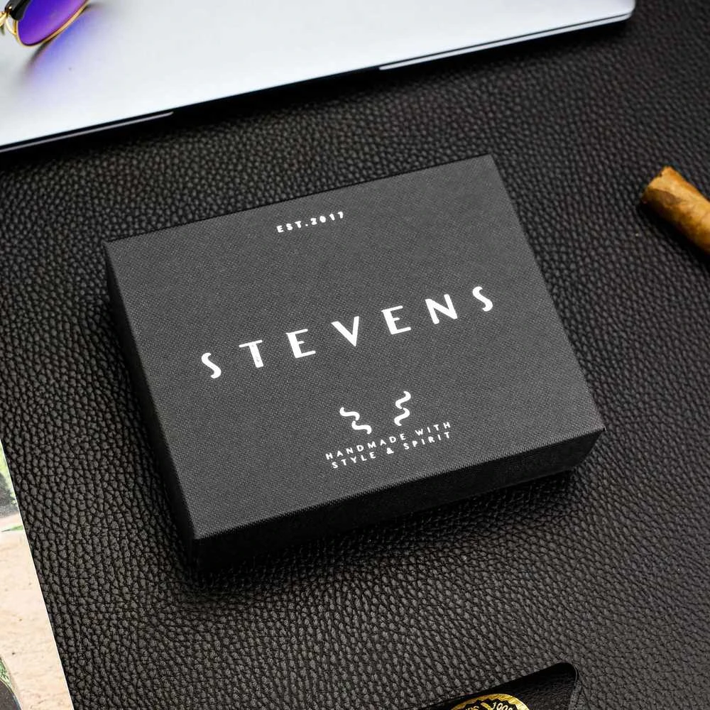 Vyriška odinė piniginė Stevens Slim, juoda CB-8824-R