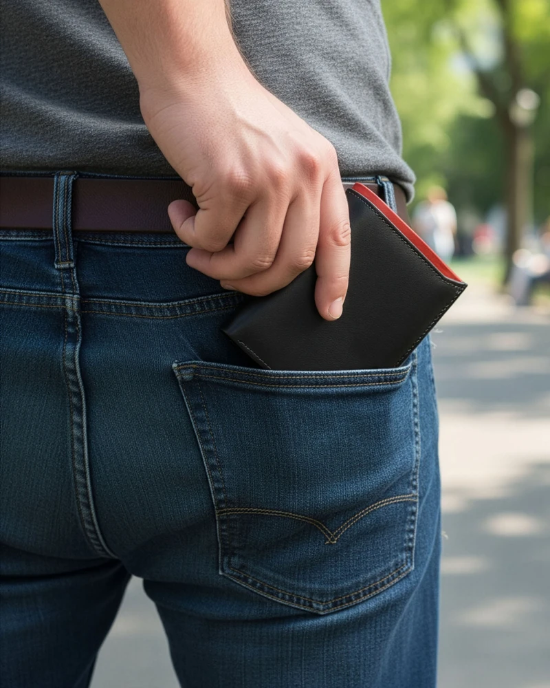 Vyriška odinė piniginė STEVENS su maišeliu, juoda, RFID apsauga Z06-326