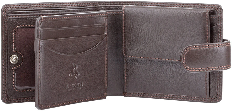 Vyriška odinė piniginė Visconti HT10, ruda