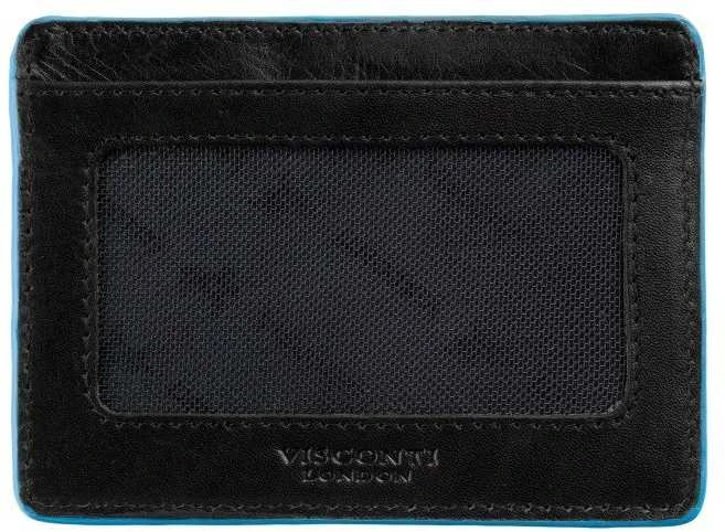 Vyriška odinė piniginė, Visconti Monaco ALP91, juoda, su RFID apsauga