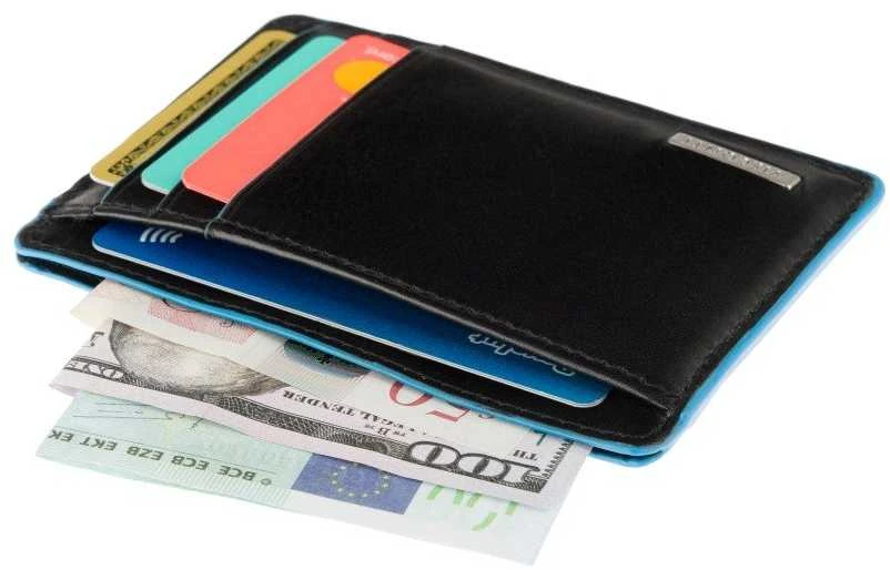 Vyriška odinė piniginė, Visconti Monaco ALP91, juoda, su RFID apsauga