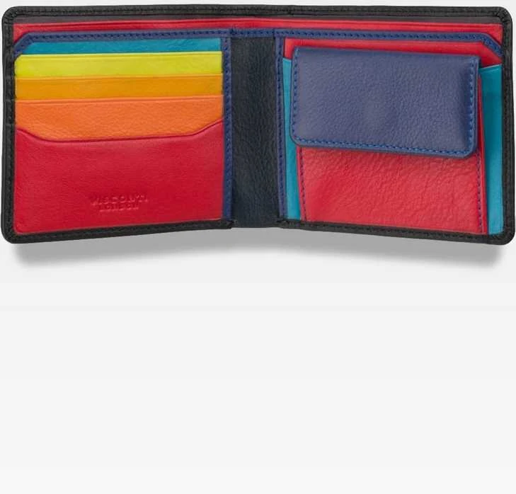 Vyriška odinė piniginė Visconti SP61 su RFID apsauga, juoda