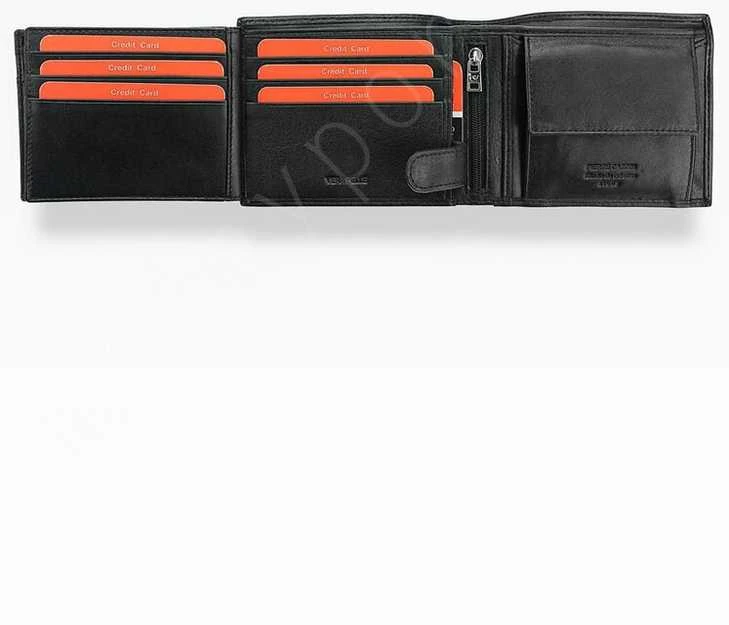 Vyriška odinė pininginė Pierre Cardin, juoda